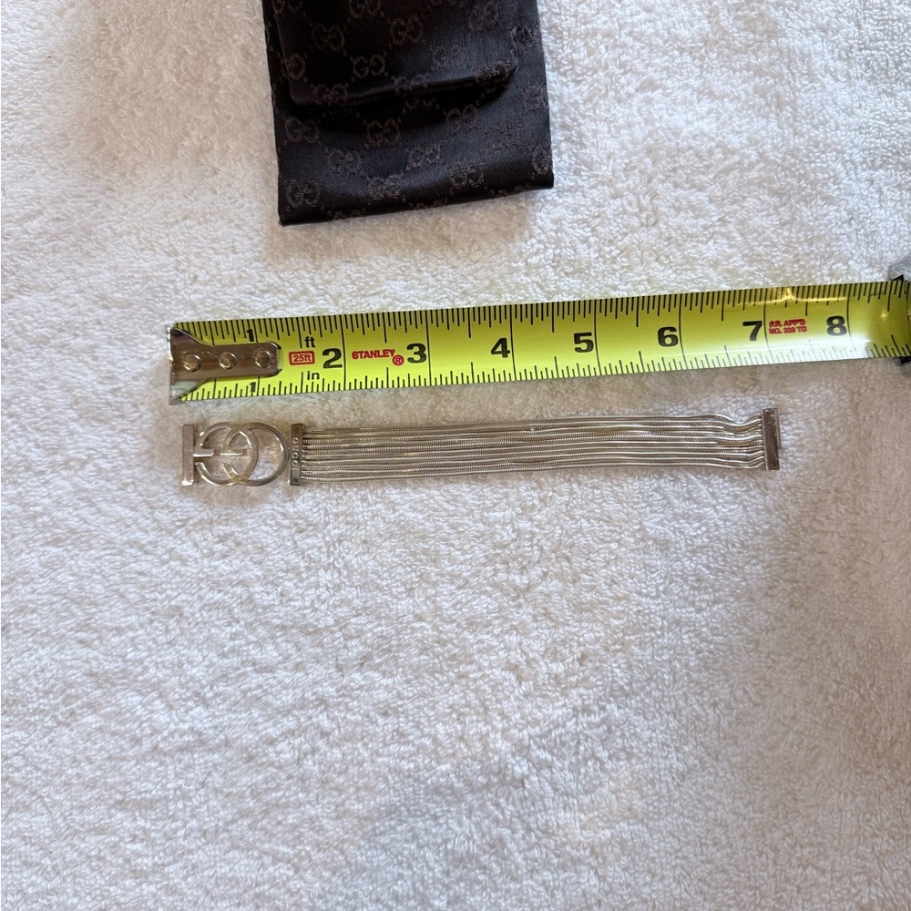 Gucci Silver Multi-Strand GG Logo Bracelet - Picture 5 of 5